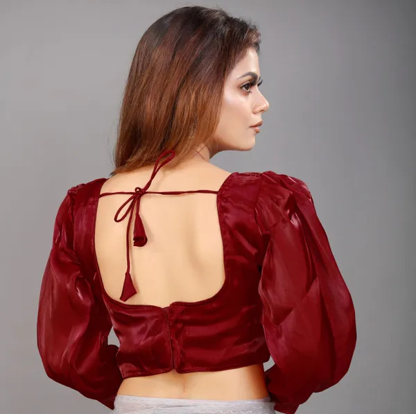 Grey_And_Maroon_Cotton_Silk_Back_Hook_Self_Design_Padded_Blouse_For_Women_(Pack_of_2)