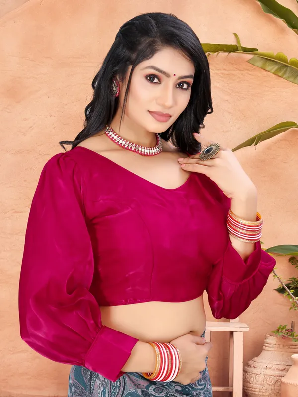 Rani_Cotton_Silk_Back_Hook_Solid_Padded_Blouse_For_Women