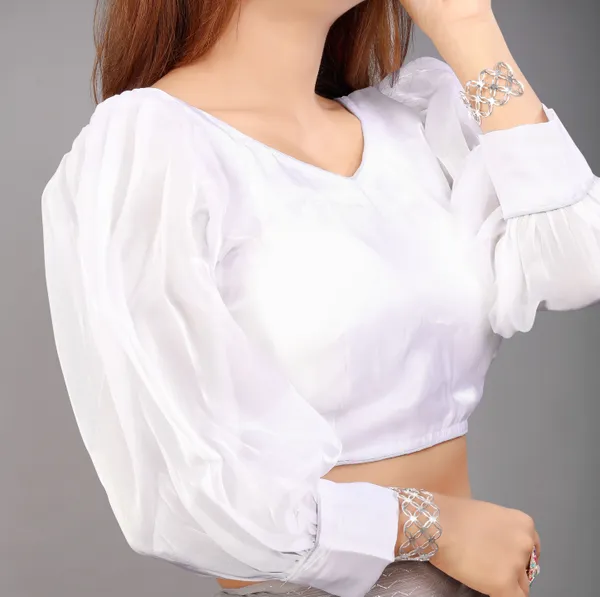 White_Cotton_Silk_Back_Hook_Self_Design_Padded_Blouse_For_Women