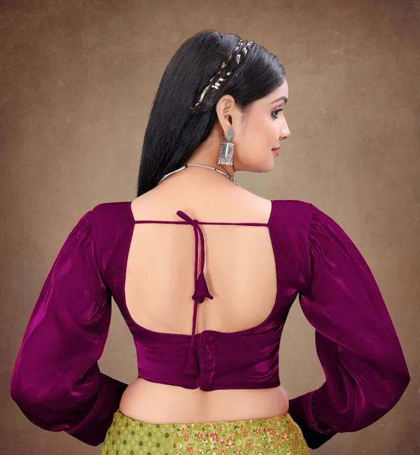 Purple_Cotton_Silk_Back_Hook_Solid_Padded_Blouse_For_Women