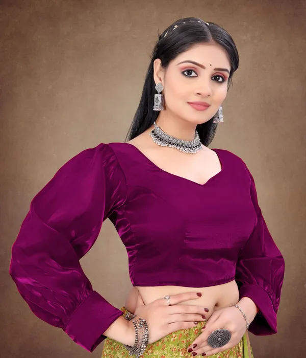 Purple_Cotton_Silk_Back_Hook_Solid_Padded_Blouse_For_Women