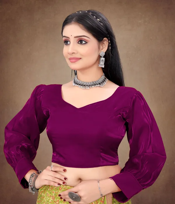 Purple_Cotton_Silk_Back_Hook_Solid_Padded_Blouse_For_Women