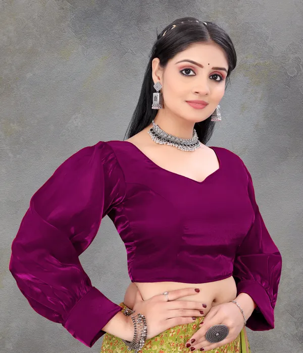 Purple_Cotton_Silk_Back_Hook_Solid_Padded_Blouse_For_Women