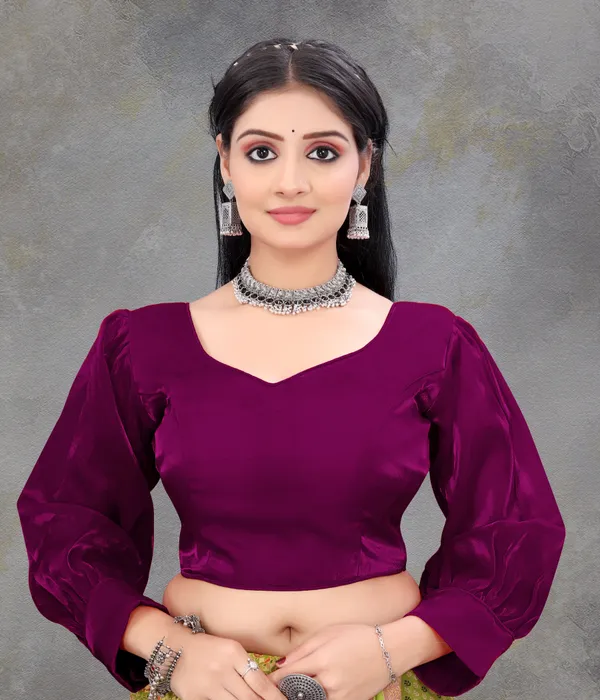 Purple_Cotton_Silk_Back_Hook_Solid_Padded_Blouse_For_Women