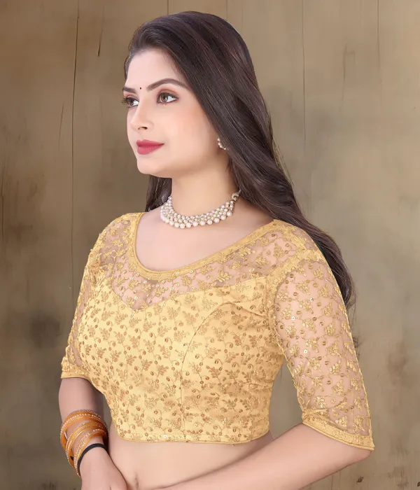 Beige_Net_Embriodered_Sweetheart_Neck_Padded_Blouse_For_Women