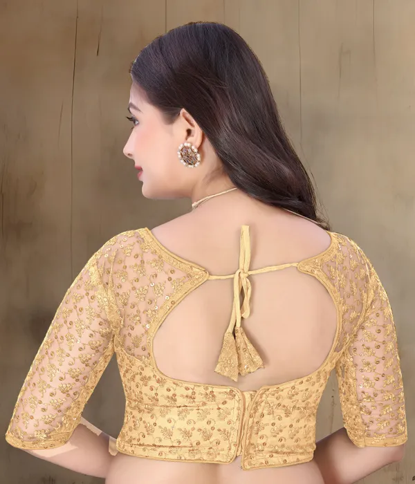 Beige_Net_Embriodered_Sweetheart_Neck_Padded_Blouse_For_Women