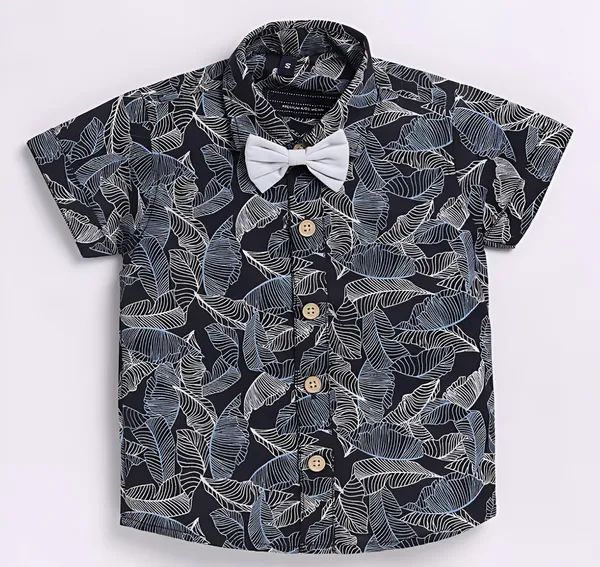 Boys_Premium_Leaf_Print_Shirt_with_Bow_Tie_–_Stylish_Casual_Party_Wear_Shirt