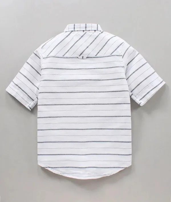 Boys_White_Striped_Casual_Half_Sleeve_Shirt