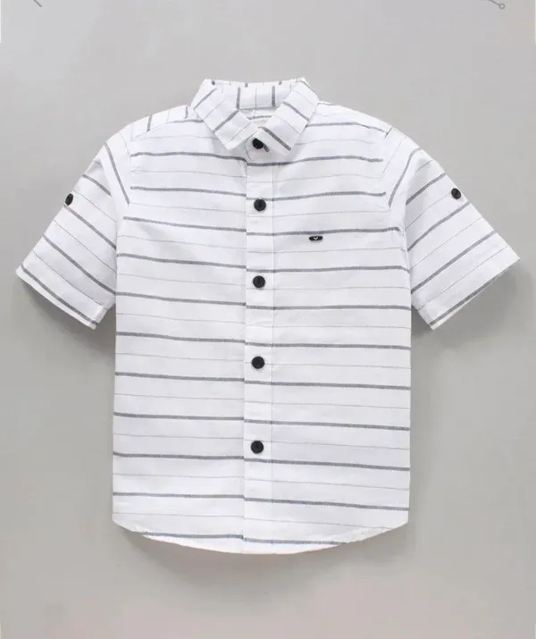 Boys_White_Striped_Casual_Half_Sleeve_Shirt