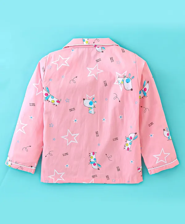 Cute_Bunny_Print_Kids_Night_Suit_–_Pink