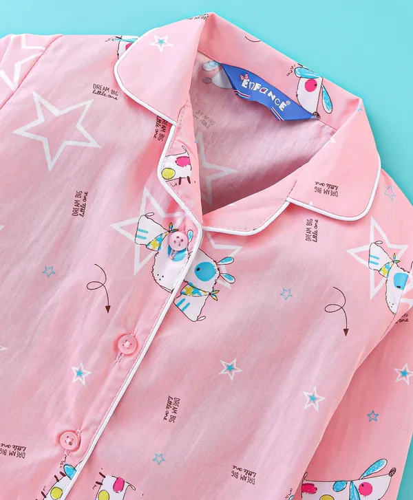 Cute_Bunny_Print_Kids_Night_Suit_–_Pink