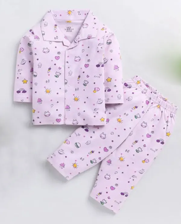Cute_Cartoon_Print_Kids_Night_Suit_–_Lavender
