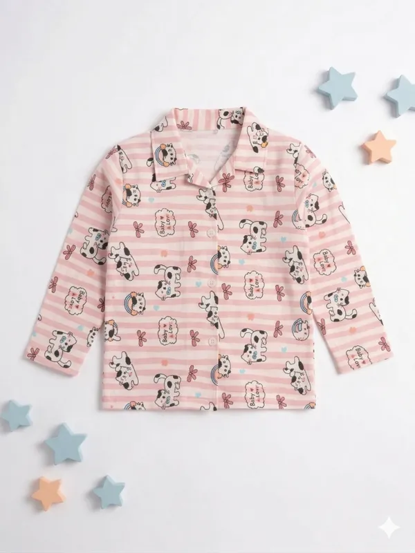 Cute_Puppy_Print_Kids_Night_Suit_Set_–_Pink_Striped_Cotton_Sleepwear