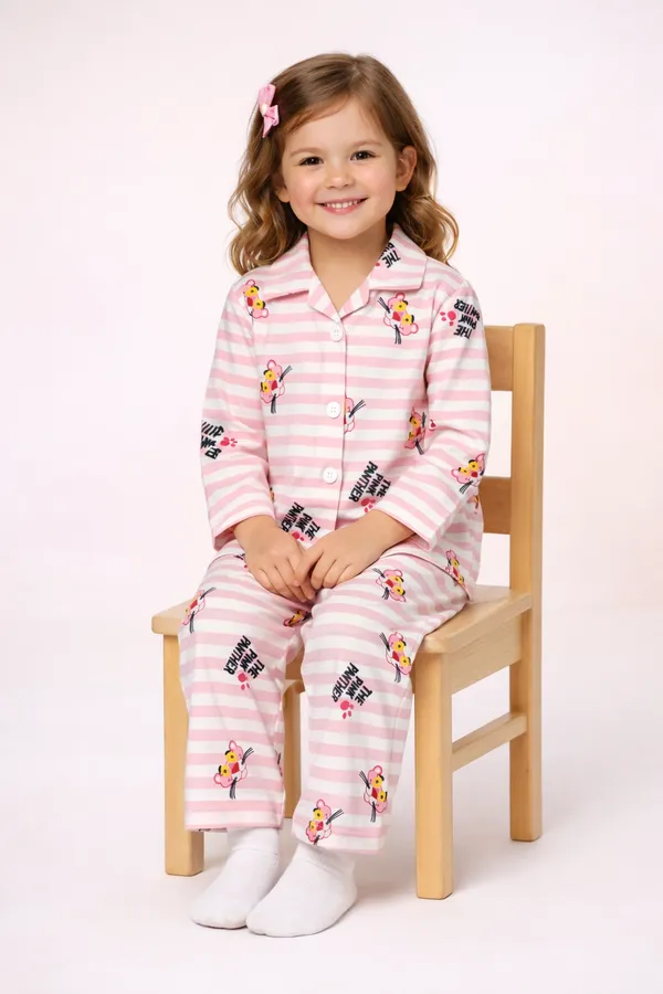 Girls_Pink_Panther_Print_Cotton_Night_Suit_Set