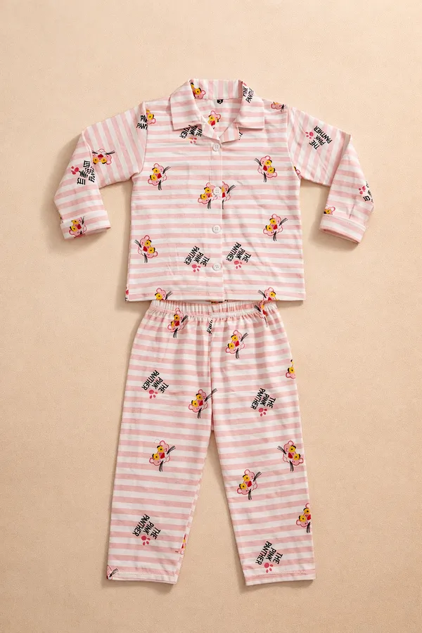 Girls_Pink_Panther_Print_Cotton_Night_Suit_Set