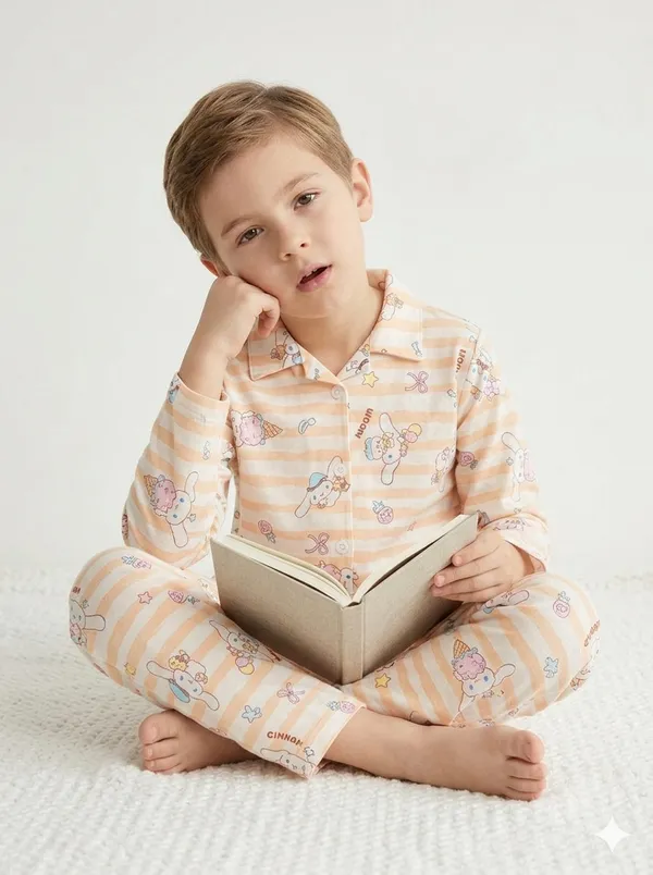 Kids_Cute_Bunny_Print_Cotton_Night_Suit_Set
