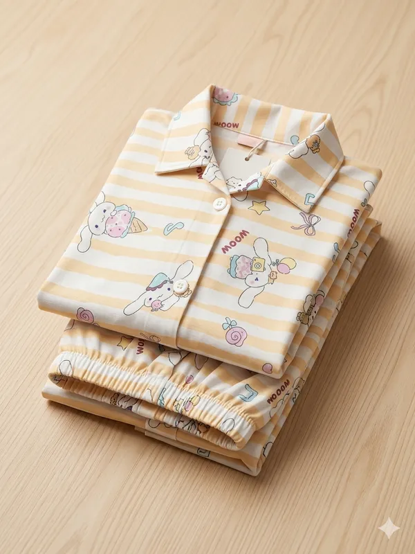Kids_Cute_Bunny_Print_Cotton_Night_Suit_Set