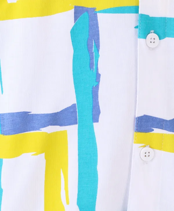 Kids_Geometric_Block_Print_Shirt_&_Shorts_Co-ord_Set_(Blue–Yellow)