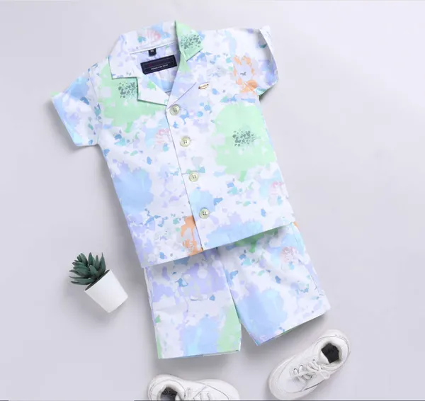 Kids_Pastel_Splash_Print_Shirt_&_Shorts_Co-ord_Set_(Sky_Green)