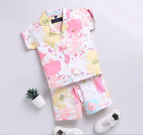 Kids_Pastel_Splash_Print_Shirt_&_Shorts_Set