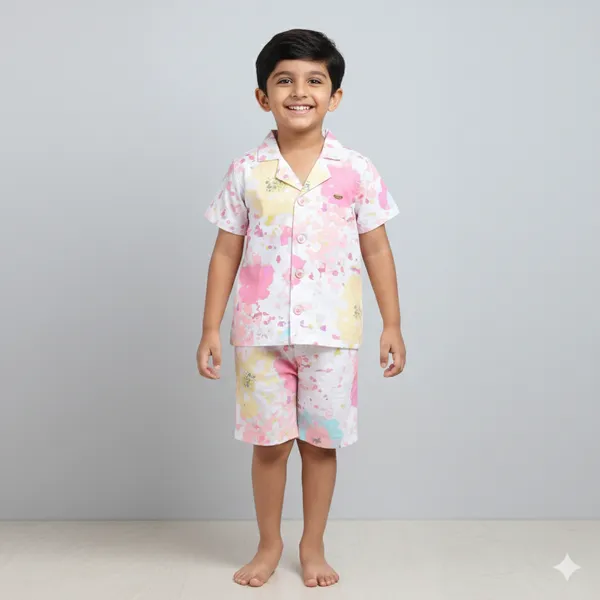 Kids_Pastel_Splash_Print_Shirt_&_Shorts_Set