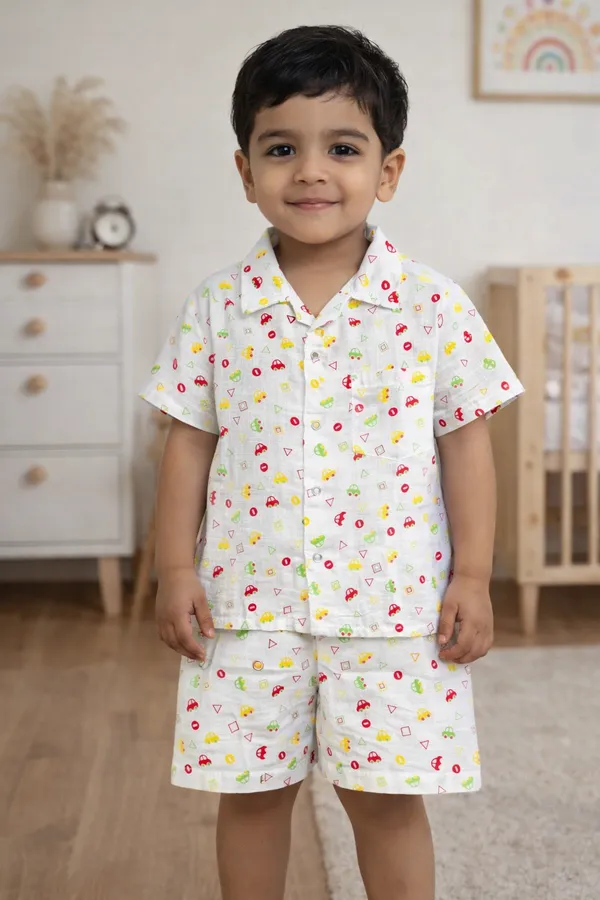 Kids_Printed_Muslin_Pure_Cotton_Shirt_&_Shorts_Cord_Set