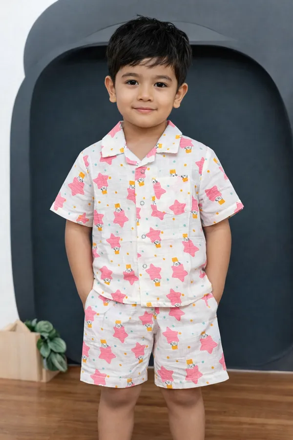 Kids_Pure_Cotton_Printed_Little_Star__Cord_Set_(Shirt_&_Shorts)