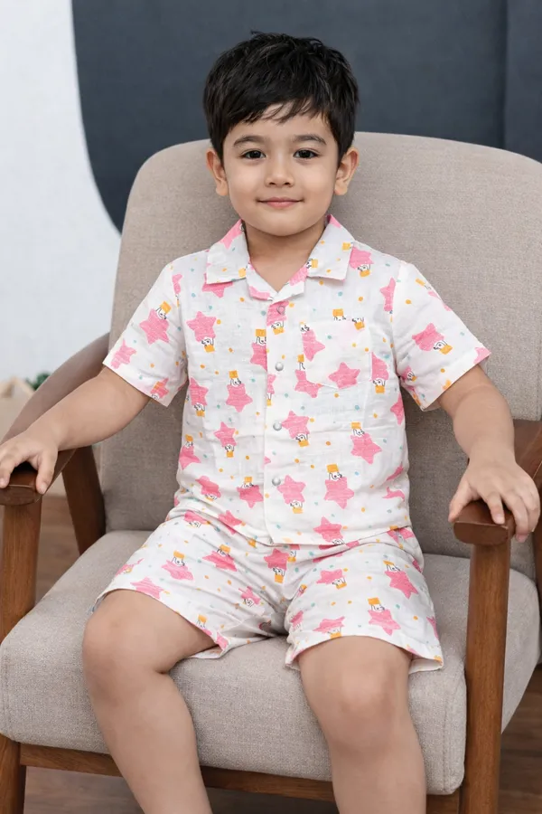 Kids_Pure_Cotton_Printed_Little_Star__Cord_Set_(Shirt_&_Shorts)