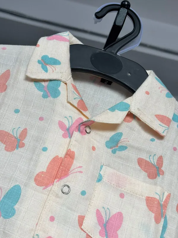 Kids_Pure_Muslin_Cotton_Butterfly_Print_Shirt_&_Shorts_Set