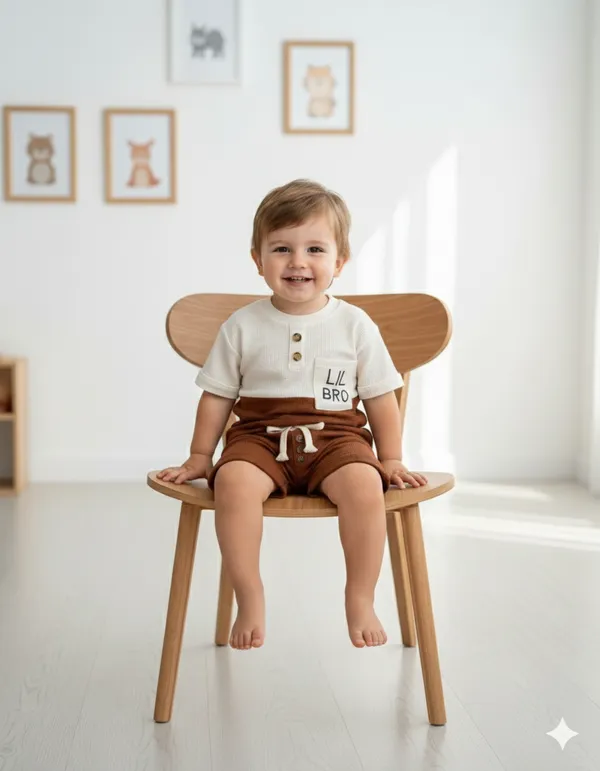 Lil_Bro_Waffle_Cotton_Co-Ord_Set_Coffee
