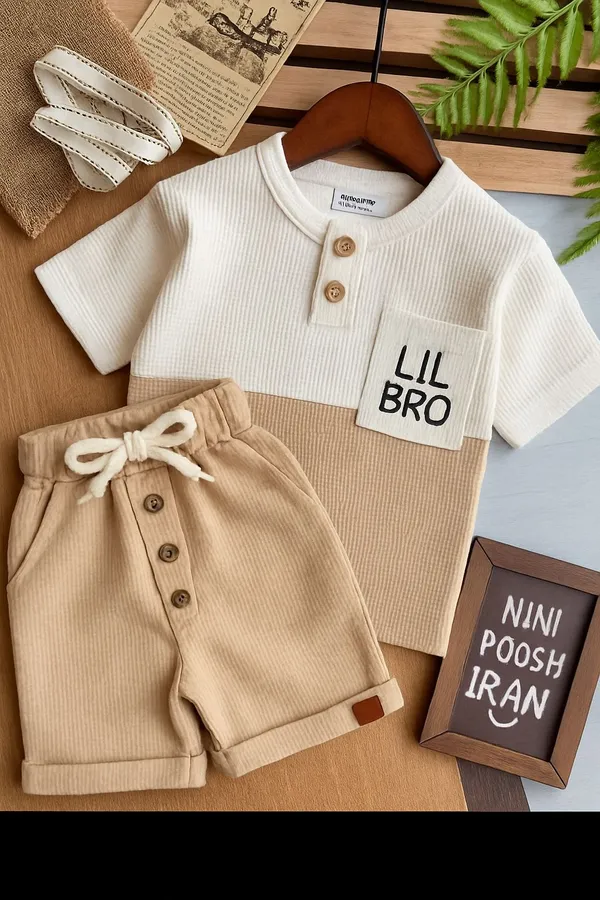 Lil_Bro_Waffle_Cotton_Co-Ord_Set_Cream