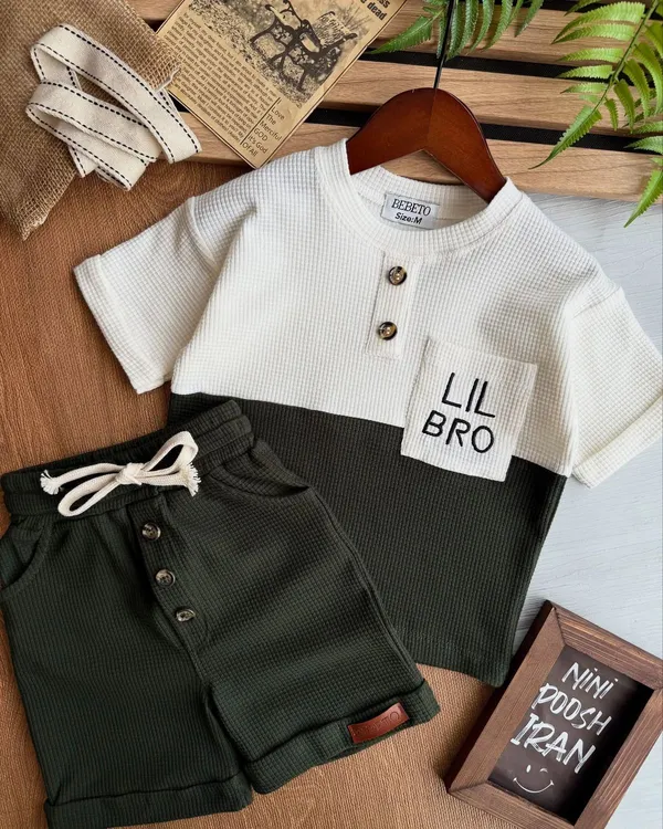 Lil_Bro_Waffle_Cotton_Co-Ord_Set_D.Grey