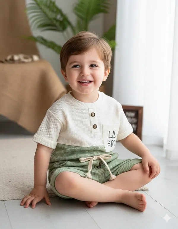 Lil_Bro_Waffle_Cotton_Co-Ord_Set_Pista