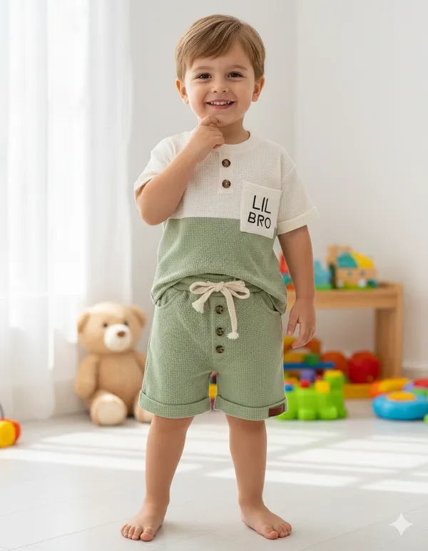 Lil_Bro_Waffle_Cotton_Co-Ord_Set_Pista