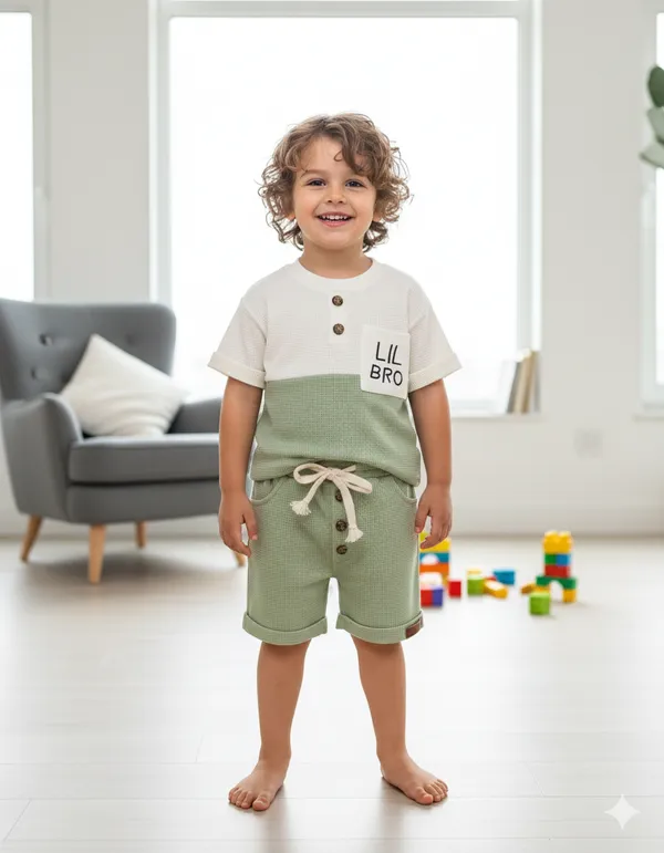 Lil_Bro_Waffle_Cotton_Co-Ord_Set_Pista
