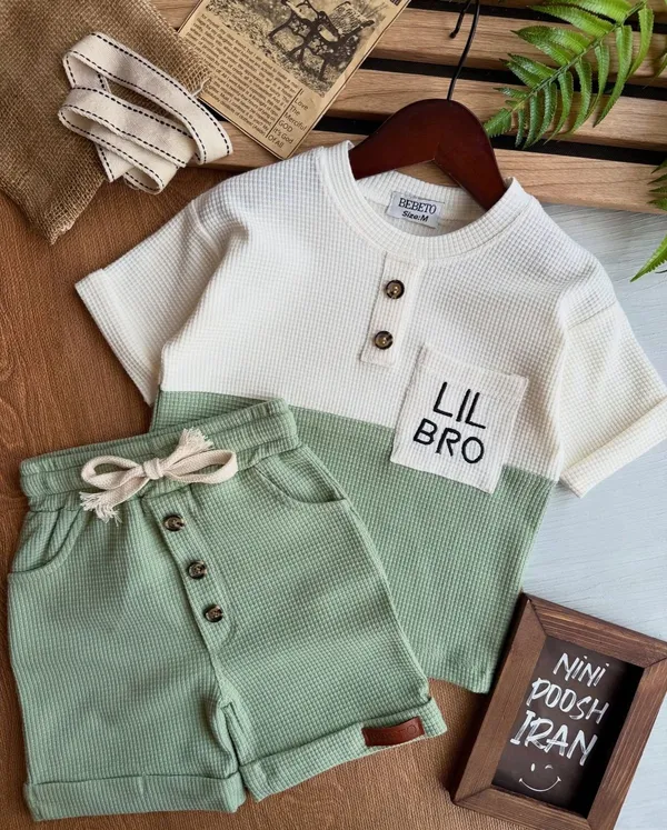 Lil_Bro_Waffle_Cotton_Co-Ord_Set_Pista