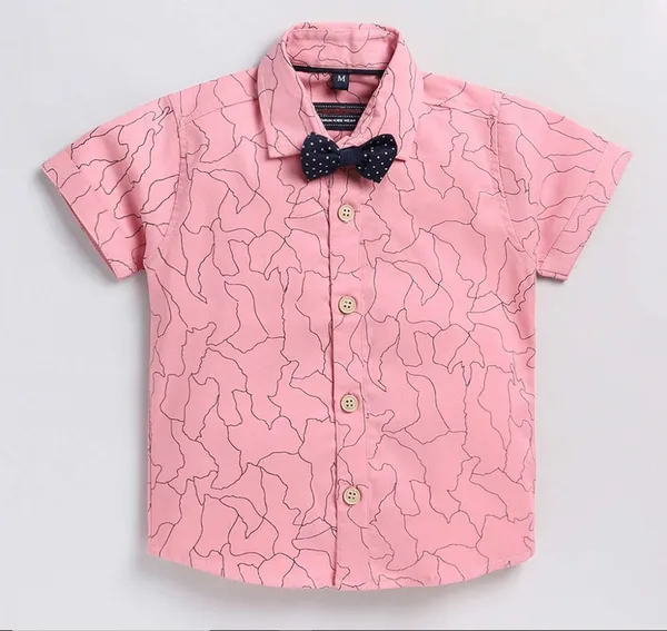 Little_Gentleman_Pink_Shirt_&_Navy_Shorts_Set_with_Bow_Tie