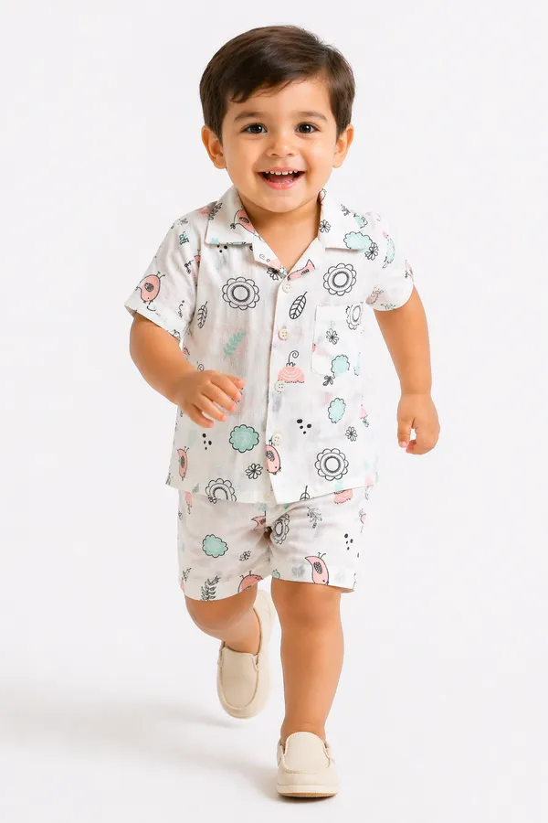 Pure_Muslin_Kids_Co-ord_Set_Combo_Pack_of_2_|_Printed_Shirt_&_Shorts_Set_|_Soft_Summer_Wear_for_Toddlers