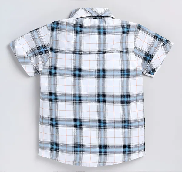 Sky_Check_Shirt_&_Powder_Blue_Shorts_Co-ord_Set_with_Bow_Tie