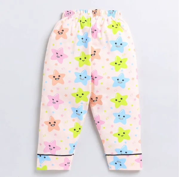 Smiley_Star_Print_Kids_Night_Suit_–_Peach