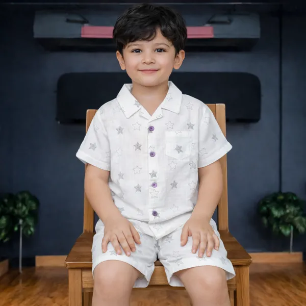 Starry_Comfort__Pure_Muslin__Cotton_Shirt_&_Shorts_Cord_Set