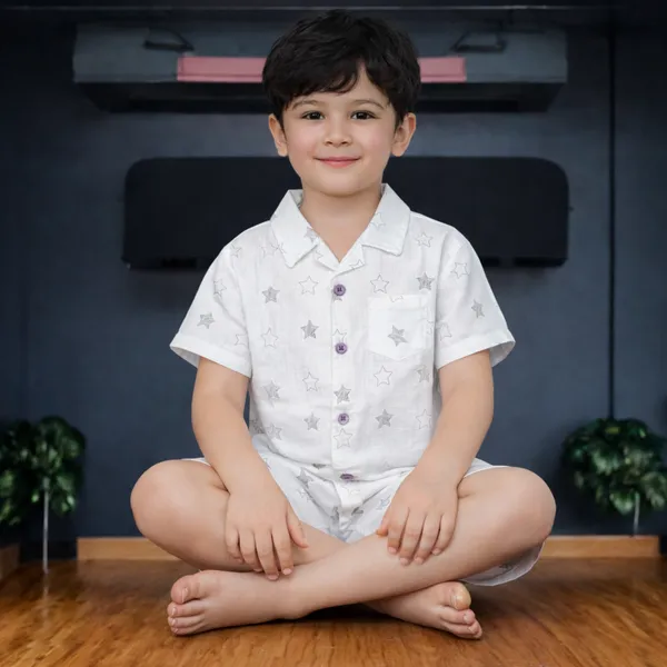 Starry_Comfort__Pure_Muslin__Cotton_Shirt_&_Shorts_Cord_Set