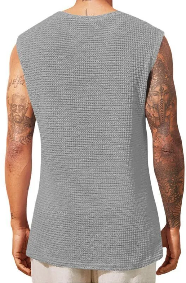 Grey_And_Maroon_Cotton_Blend_Self_Design_Round_Neck_T-Shirt_For_Men_(Pack_Of_2)