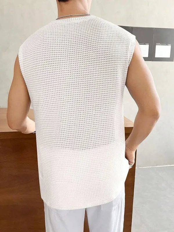 White_And_Maroon_Cotton_Blend_Self_Design_Round_Neck_T-Shirt_For_Men_(Pack_Of_2)