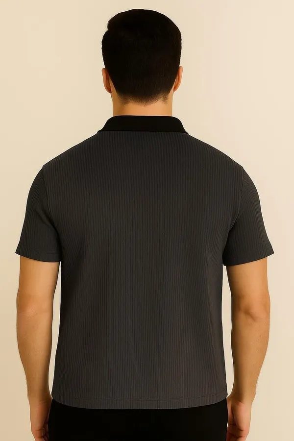Grey_Cotton_Blend_Self_Design_Zip_Neck_T-Shirt_For_Men
