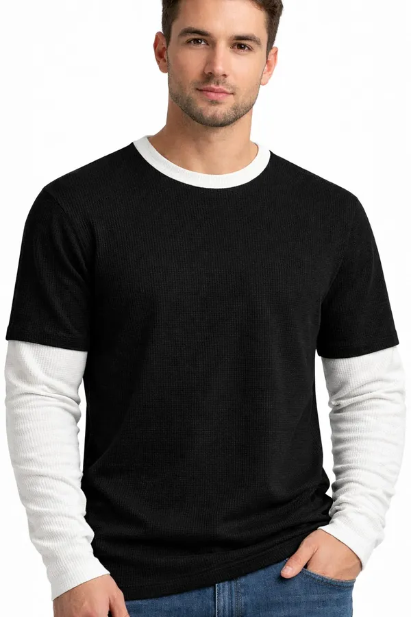 Black_Cotton_Blend_Solid_Crew_Neck_T-Shirt_For_Men