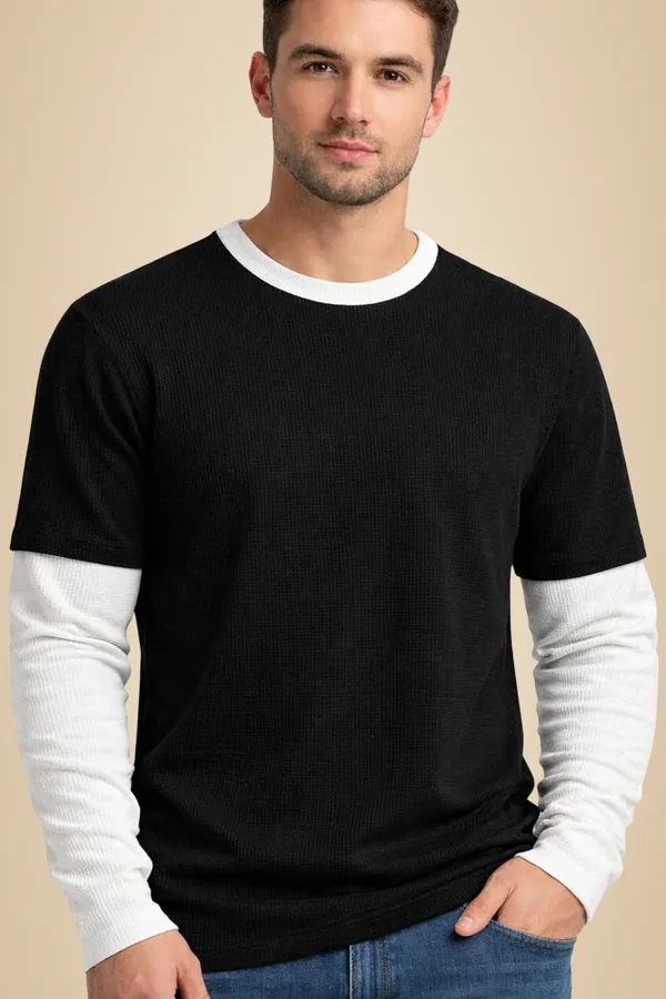 Black_Cotton_Blend_Solid_Crew_Neck_T-Shirt_For_Men