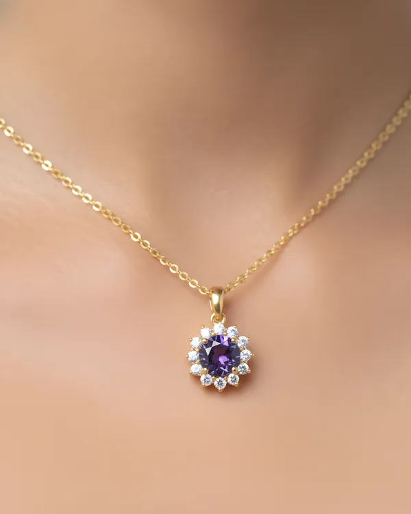 Floral_Purple_And_Gold_Plated_Sterling_Silver_Amara_Bloom_Necklace_For_Women