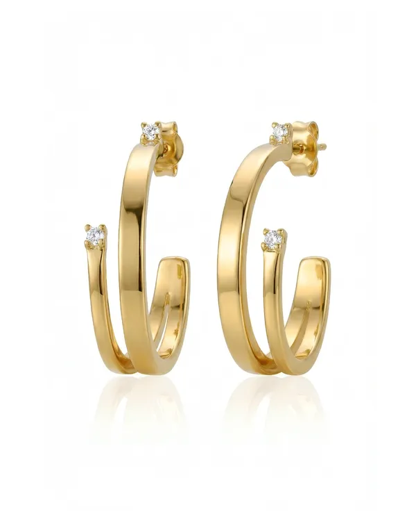 Gold_Plated_Sterling_Silver_Double_Loop_Hoops_Earrings_For_Women