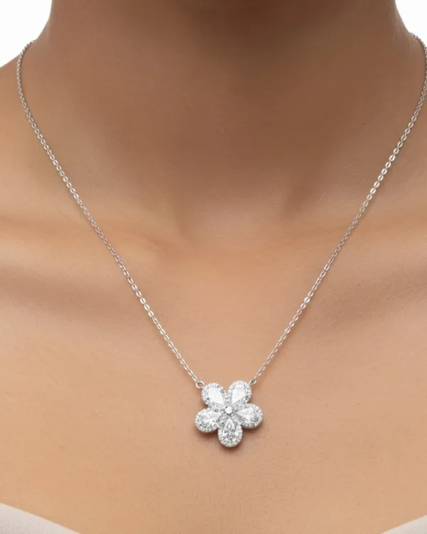 Floral_White_And_Silver_Sterling_Rhodium_Plated_Elowen_Necklace_Pendant_For_Women
